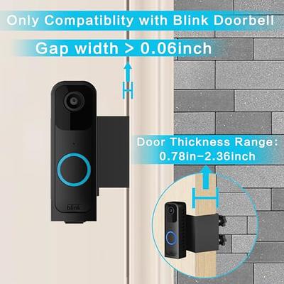 Blink Doorbell Mount No Drill, Stouchi Anti Theft Blink Video Doorbell  Camera Mount for Apartments, Doorbell Security System Accessories, Not  Block