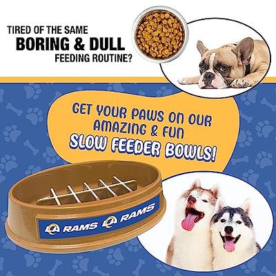 NFL Super-Bowl - Los Angeles RAMS Slow Feeder Dog Bowl. Football Design  Slow Feeding Cat Bowl for Healthy Digestion. Non-Slip Pet Bowl for Large &  Small Dogs & Cats - Yahoo Shopping