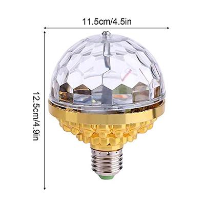 Duety E27 LED Party Bulb 6W Rotating Disco Light Bulb RGB Crystal Stage Bulb  Color Changing LED Ball Lamp Bulb Party Stage Lights Bulb for Disco  Birthday Party Club Bar Wedding 