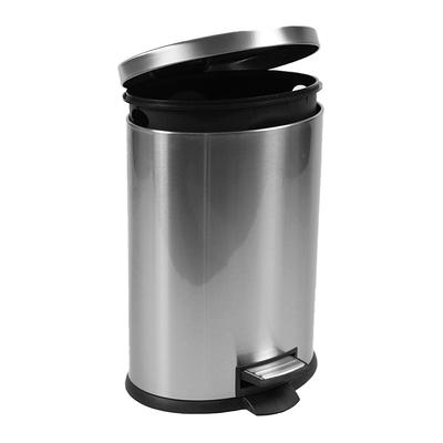 Honey Can Do Tall and Wide Stainless Steel Step Trash Can with Lid, 58L, Silver