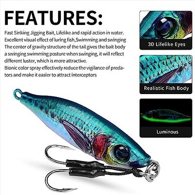 Yuimikaka Fishing Jigs Saltwater with Assist Hook，Speed Slow