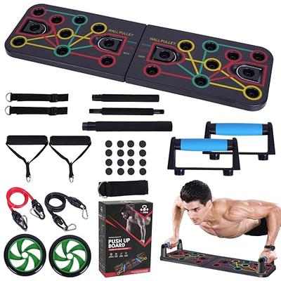 Buy Lalahigh Push Up Board, 35 in 1 Portable Home Gym for Women, Exercise  Equipment for Home Workouts，Foldable Push Up Bar, Core Sliders Disc, Work  Out Booty Bands for strength training and