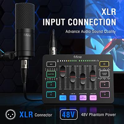 FIFINE XLR Dynamic Microphone,Vocal Podcast Mic with Cardioid Pattern,  Metal Mic for Streaming/Dubbing/Video Recording,K669D