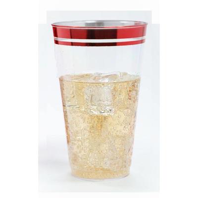 Gold Rimmed Clear Disposable Party Cups | Perfect Settings