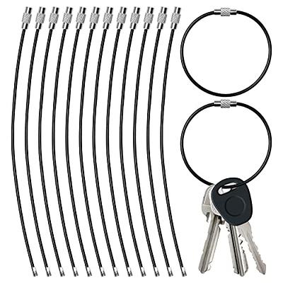  Uniclife 4 Inch Wire Keychain Cable in 6 Assorted