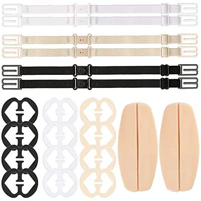 24 Pcs Bra Strap Clips Bra Cross Back Clips Conceal Bra Straps Cleavage  Control Clips And Elastic Non-slip Bra Strap Holders For Women And Girls