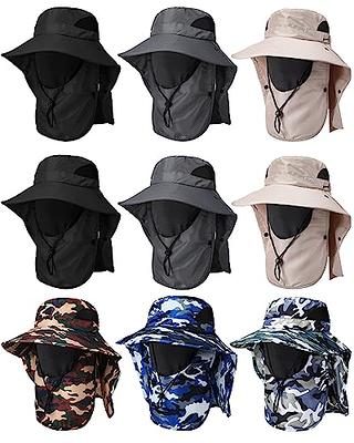 Men Women Fishing Bucket Hat Neck Flap Face Protector Mask Wide