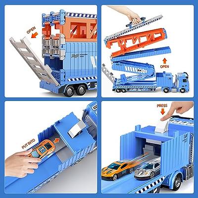 sethland Trucks Toys for Boys, Carrier Truck Cars with 6 Small