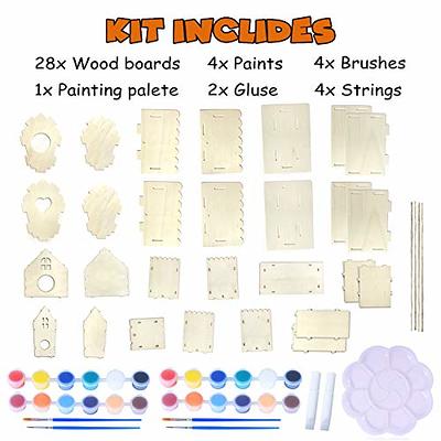 3 Pack Bird House Crafts for Kids Ages 8-12 5-8, DIY Wooden Arts and Crafts  Kit for Children to Build, Make Your Own Birdhouse, Summer Painting