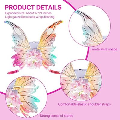 Blinking Aqua LED Fairy Wings