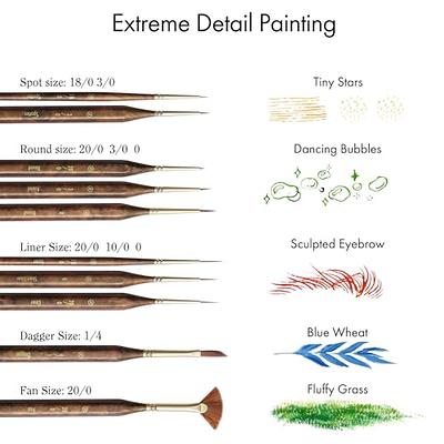 Magicfly Fine Detail Paint Brushes 15pcs Miniature Paint Brushes