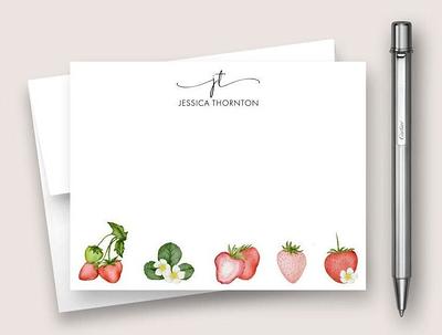 Personalized Stationery Cards, Flat Note Card Set, Stationary