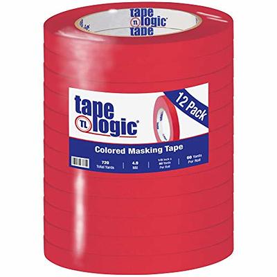 Tape Logic (12 Pack General Purpose Colored Masking Tape, 1/2 Inch x 60  Yards, Red, for Home, Office, Arts, Crafts, DIY, Labeling and Coding -  Yahoo Shopping