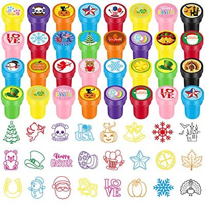 JOYIN 50 Pcs Assorted Stamps for Kids Self-Ink Stamps (25 Designs, Plastic  Stamps, Unicorn, Seasonal Novelty Party Favor Stampers), Arts & Crafts