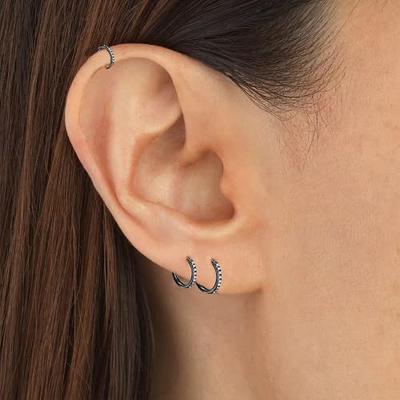 Tiny Cartilage Huggie Hoop Earring 925 Sterling Silver