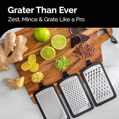 Joined Cheese Grater with Container - Box Grater Cheese Shredder Lemon  Zester - Cheese Grater with Handle - Graters for Kitchen Stainless Steel  Food