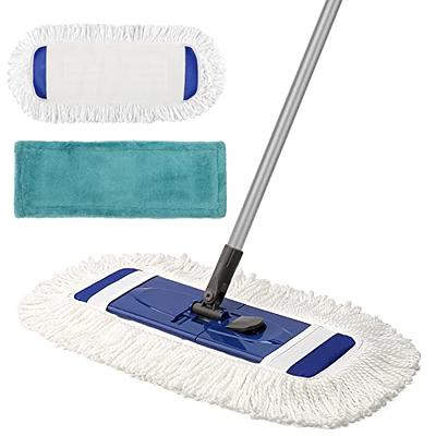 MEXERRIS Microfiber Floor Mop for Hardwood Cleaning - 360 Rotating Dust Wet Mop