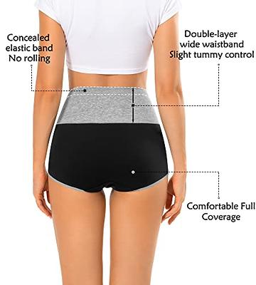 MISSWHO Cotton Underwear High Waisted Tummy Control Comfortable