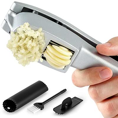 Zulay Kitchen Garlic Press and Peeler Set With Silicone Peeler