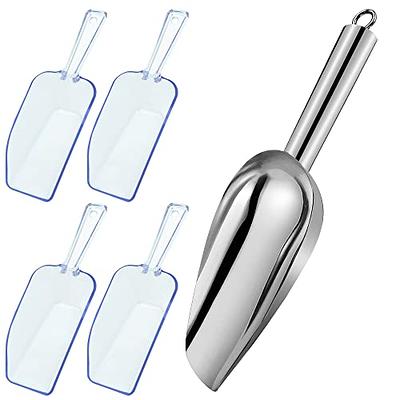 Oxpecker Stainless Steel Ice Scooper Small Metal Food Candy Scoop for Kitchen Bar Party Wedding Thickened Material 8oz Dishwasher Safe