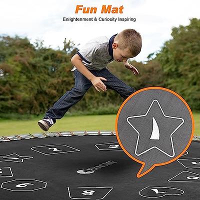 Cliselda Trampoline Replacement Mat with V-Ring, Compatible with 12ft 14ft  15ft Round Trampoline Frame, Water-Resistant, UV Resistant, Spring Not