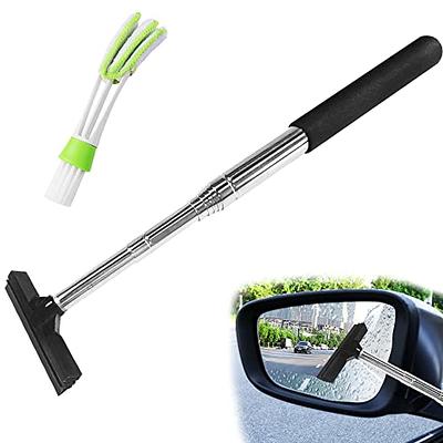 Side Mirror Squeegee, 2 PCS Car Mirror Squeegee, Retractable Car