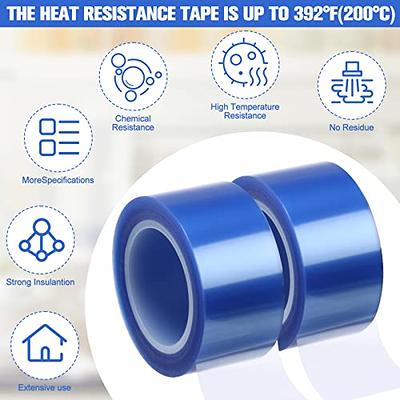 10mm x33m(108ft) Blue Heat Tape High Temperature Heat Resistant Tape Heat  Transfer Tape for Heat Sublimation Press No Residue and Heat Transfer Vinyl  