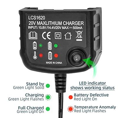 for Black & Decker 20 Volt Battery Charger | Compatible with Lcs1620 20V Max Lithium-Ion Batteries