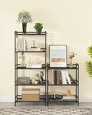 SONGMICS 3-Tier Metal Storage Rack with Wheels, Mesh Shelving Unit with x Side Frames, 23.6-inch Width, for Entryway, Kitchen, Living Room, Bathroom