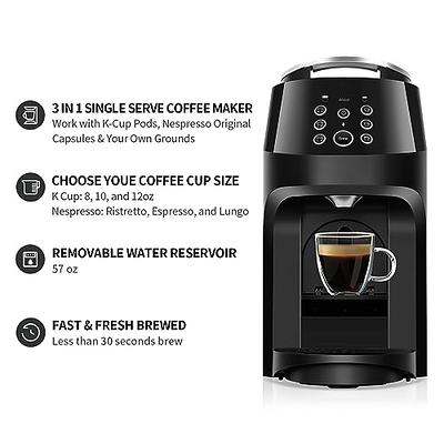 GZMR 20 Bar Espresso Machine Black 2-Cup Black Residential Combination Coffee Maker | GR-GTO18-1