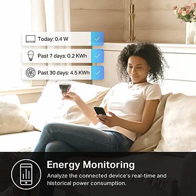 Kasa Smart Plug Mini with Energy Monitoring, Smart Home Wi-Fi Outlet Works  with Alexa, Google