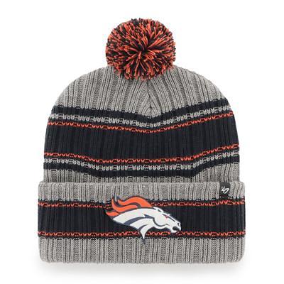 Denver Broncos Men's 47 Natural Cuffed Pom Knit Hat