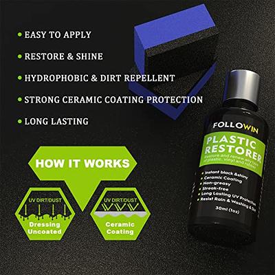 Plastic Restorer for Cars, Plastic Revitalizing Coating Agent for Car  Cleaning Supplies, Back to Black Plastic Restorer & Hydrophobic Trim  Coating