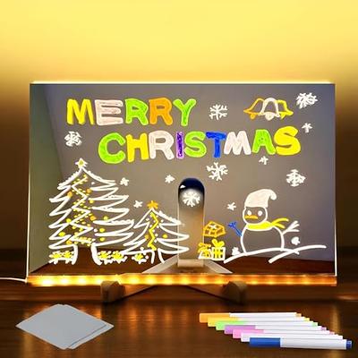 Clear Acrylic Dry Erase Message Board LED Light Up Writing Board for Home  Desk Decoration