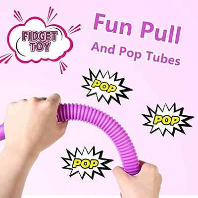 Vanblue Large 8 Pcs Pop Tubes Fidget Toys Autism Sensory Fidget