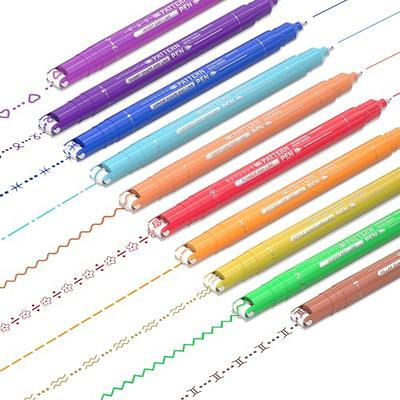 AOROKI 10 Colors Curve Highlighter Pens Set, 10 Different Shapes
