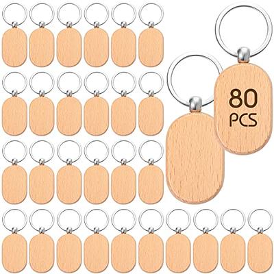 135Pcs Sublimation Keychain Blanks Bulk,MDF Keychain Double Sided