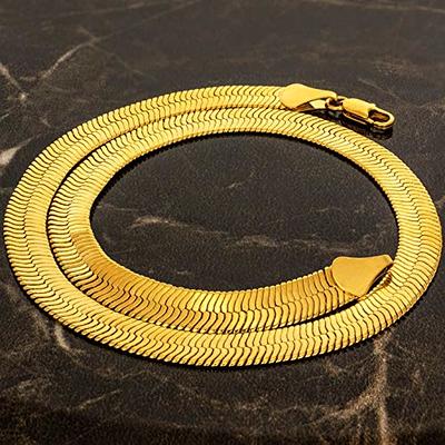 LIFETIME JEWELRY 9mm Rope Chain Necklace 24k Real Gold Plated for Women and  Men 