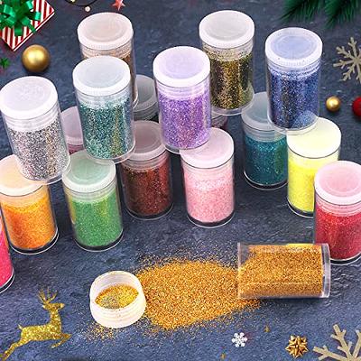 Silver Fine Glitter in Jar - 12 Oz Christmas Glitter for Crafts - Fine  Glitter for Slime - Face Glitter - Candle Glitter - Body Glitter