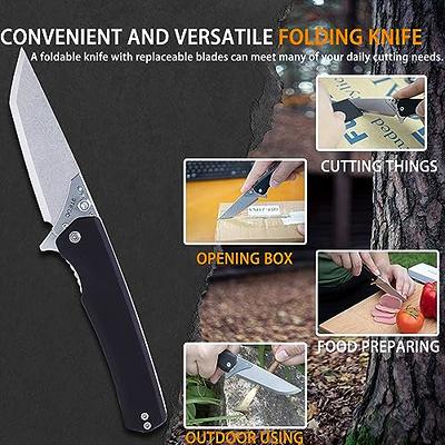 9TiEDC Replaceable Blade Folding Knife with Pocket Clip,EDC Pocket Utility  Knife for Work,Construction and Home Improvement,Sharp Camping outdoor  Activities Knife,4pcs Replaceable Blades. - Yahoo Shopping