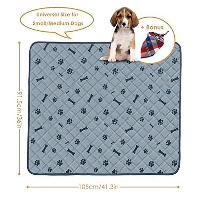 4 Pack Non-Slip Dog Pee Mat Crate Pad for Pets Dogs Cats Washable Reusable  Dog Pads and Dog Training Pad with Soft Cotton Blend, Leak Proof, Super