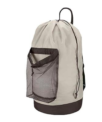 ZILOOK Laundry Backpack Bag Adjustable Shoulder Straps Oversized Storage  Extra Large Duffel Clothes Bag for Home Dormitory Traveling (Khaki,13 x 29  inches) - Yahoo Shopping