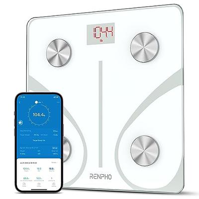 Body Fat Scale Smart BMI Scale Digital Bathroom Wireless Weight Scale, Body Composition Analyzer with Smartphone App Sync with Bluetooth, 396 lbs 