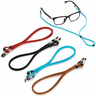 Eye Glasses String Holder Straps - Sports Sunglasses Strap for Men Women - Eyeglass  Holders Around Neck - Glasses Retainer Cord Chains Lanyards Black(2PCS) 
