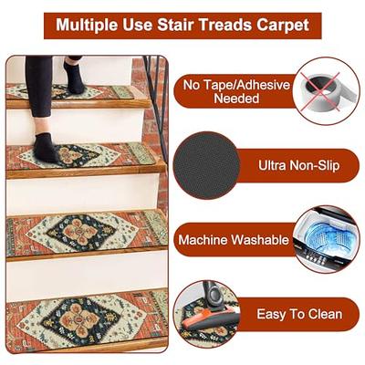 Generic OJIA Non-Slip Carpet Stair Treads for Wooden Steps Set of