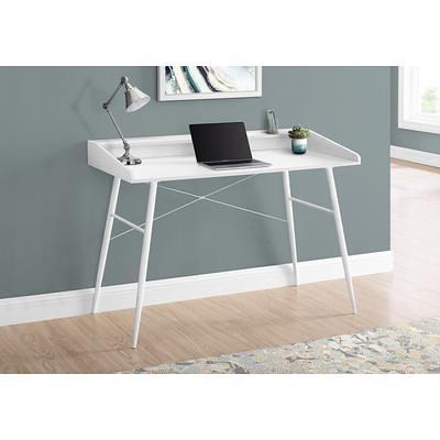 Monarch Specialties Computer Desk, White/Silver