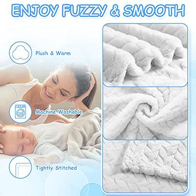 8 Pcs Baby Blanket Cozy Throw Blankets Fuzzy Baby Fleece Blankets