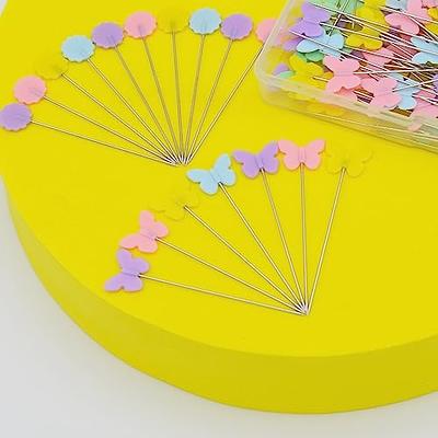 200pcs Sewing Pins Flat Head Straight Pins with Butterfly Flower Colored  Heads,fit for Sewing,Craft,and DIY Decoration - Yahoo Shopping