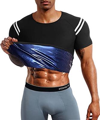 Sauna Shirt for Men, Short Sleeve Sauna Suit for Men Weight Loss