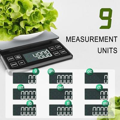 Digital Kitchen Scale,5Kg/0.01G Rechargeable Food Scale,High